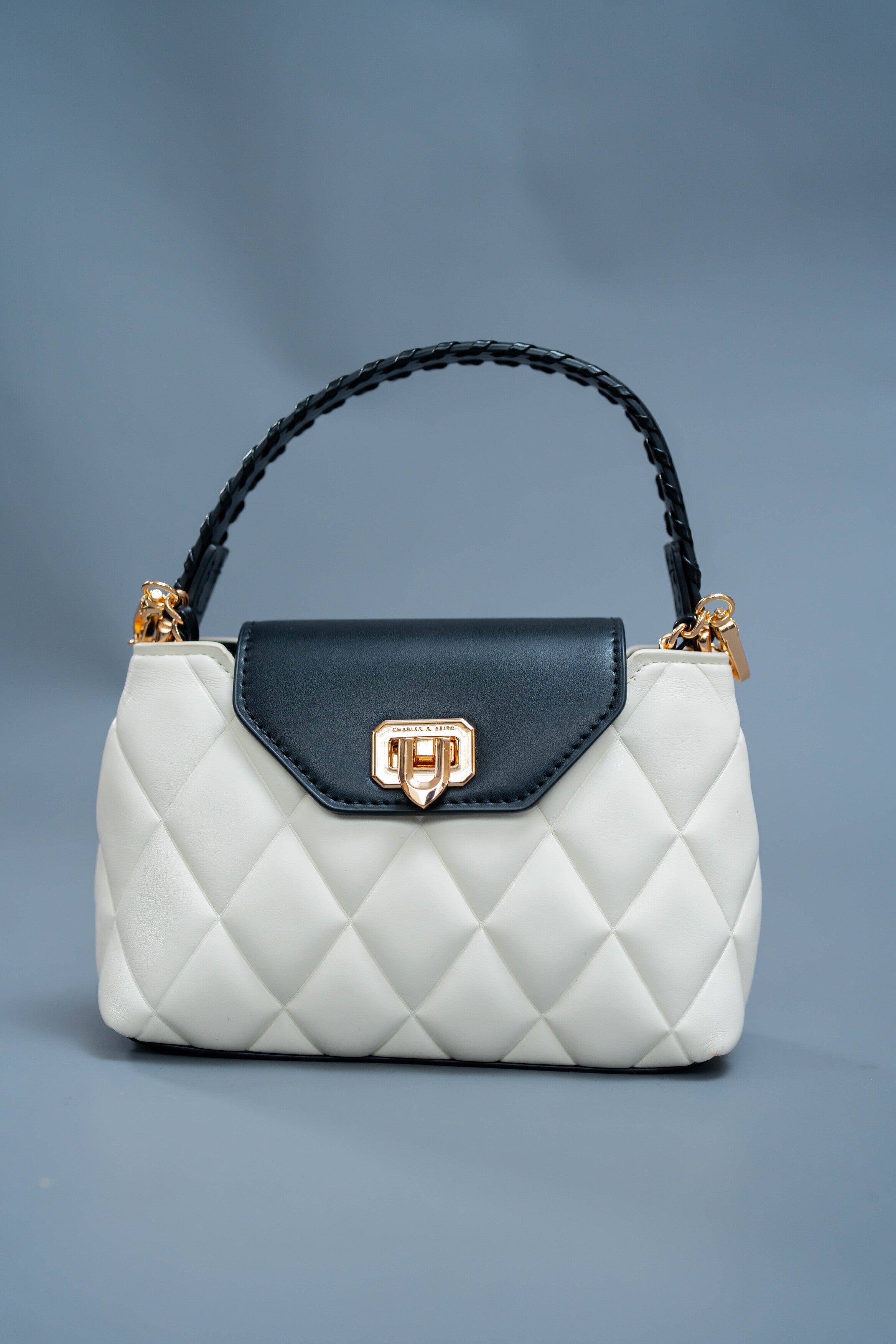 Braided Strap Top Handle Bag