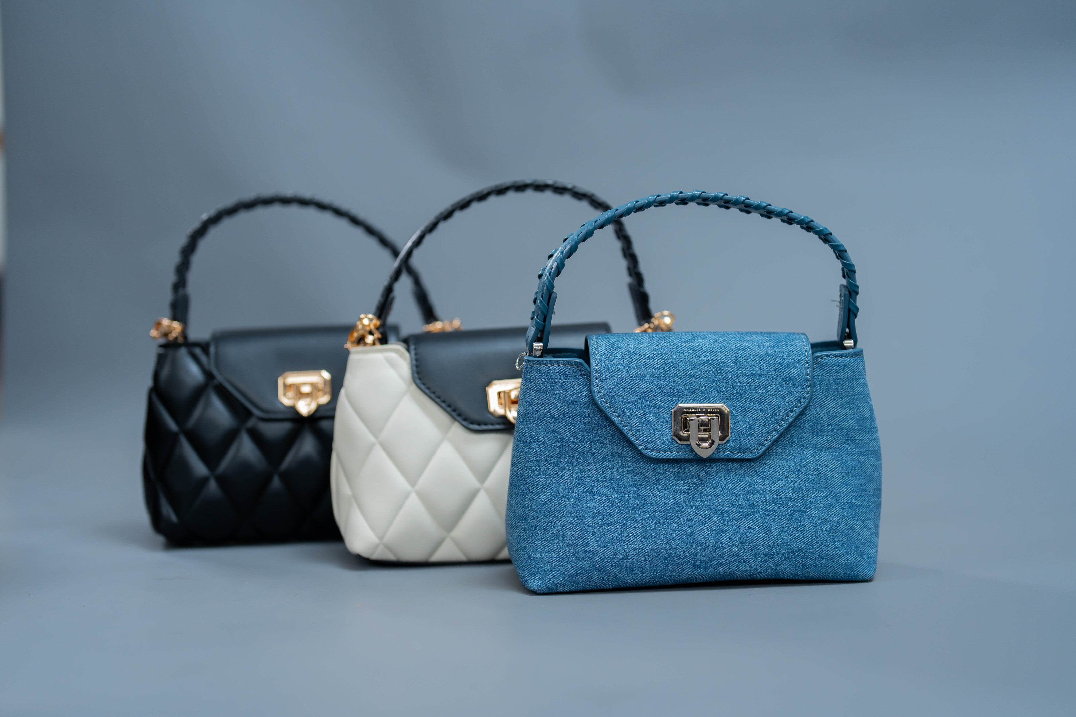 Braided Strap Top Handle Bag