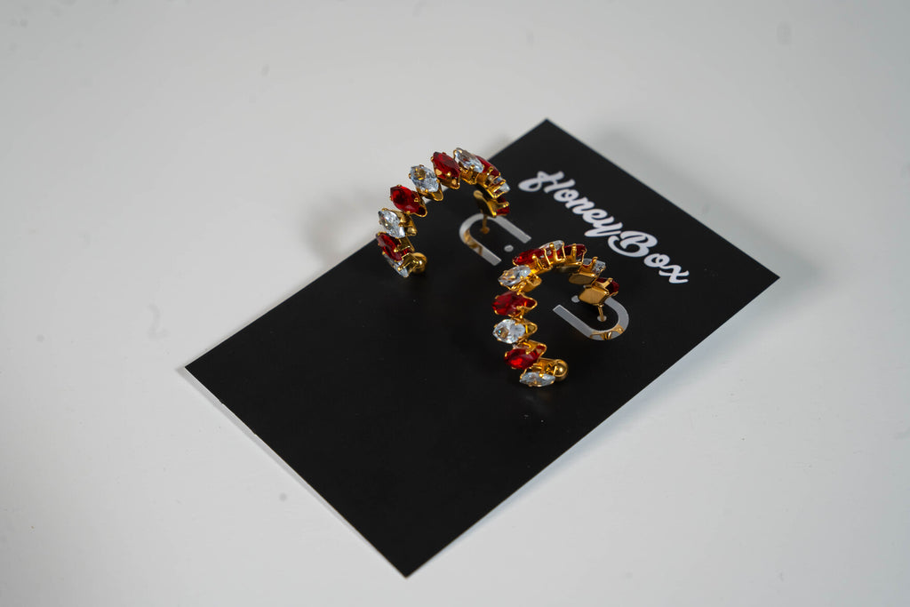 Vera Crystal Hoops