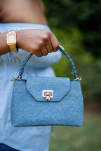 Braided Strap Top Handle Bag